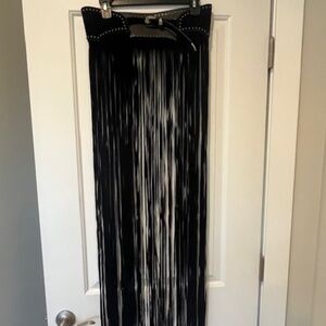 Elegant Black Fringe Belt